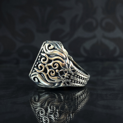 Men Handmade Classic 925 Silver Men Ring