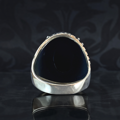 Black Onyx Stone 925 Sterling Silver Men Handmade Ring