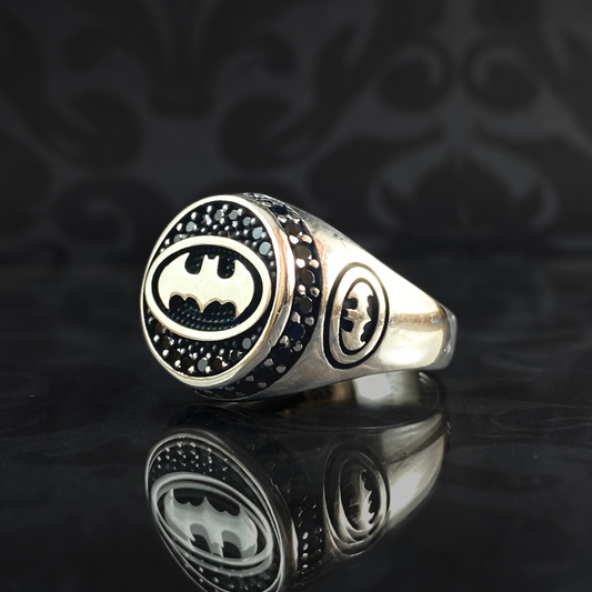 Batman Anime 925 Sterling Silver Men Handmade Ring