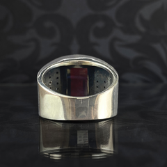 Red Ruby Stone 925 Sterling Silver Men Handmade Ring