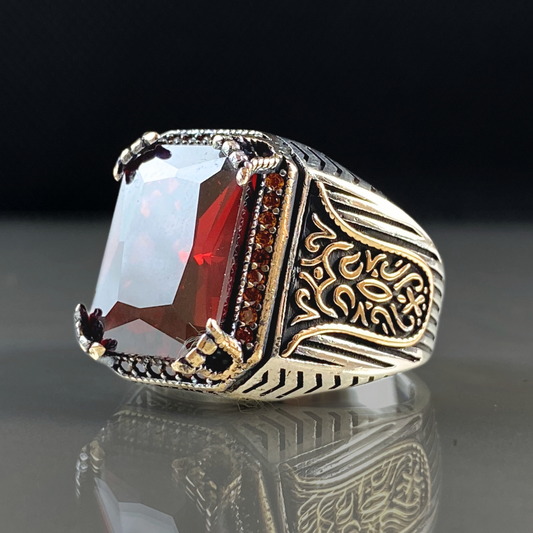 Ruby Gemstone 925 Sterling Silver Ring