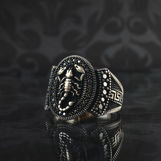 Scorpion Animal 925 Sterling Silver Zodiac Ring