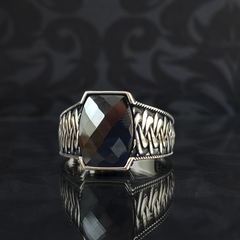 925 Sterling Silver Black Onyx Stone Men Handmade Ring