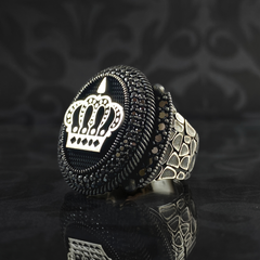 King Crown 925 Sterling Silver Vintage Ring