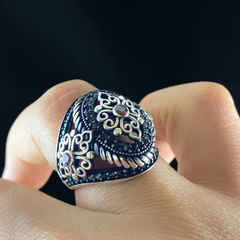 Turkish Handmade 925 Sterling Silver Men Ring