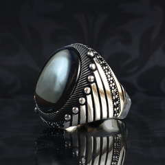 Black Onyx Stone 925 Sterling Silver Men Handmade Ring