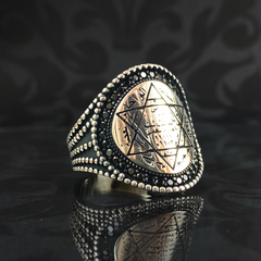 Seal Of Solomon 925 Sterling Silver Vintage Ring