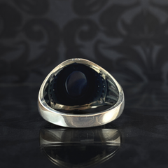 Classic Onyx Stone 925 Sterling Silver Men Handmade Ring