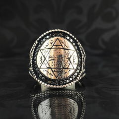 Seal Of Solomon 925 Sterling Silver Vintage Ring