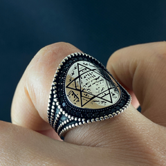 Seal Of Solomon 925 Sterling Silver Vintage Ring