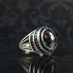 Classic Onyx Stone 925 Sterling Silver Men Handmade Ring