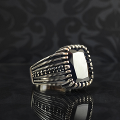 Daily Classic Black Onyx Stone 925 Sterling Silver Men Handmade Ring