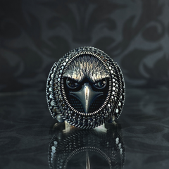 Eagle Head 925 Sterling Silver Men Handmade Ring