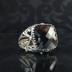 Classic Onyx Stone 925 Sterling Silver Men Ring