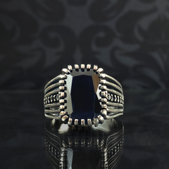 Daily Classic Black Onyx Stone 925 Sterling Silver Men Handmade Ring