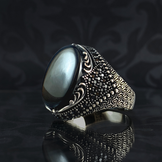 Black Onyx Gemstone 925 Sterling Silver Men Handmade Ring