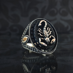 Scorpio Zodiac 925 Sterling Silver Handmade Ring