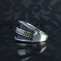 Sapphire Gemstone 925 Sterling Silver Men Ring