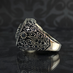 Turkish Handmade 925 Sterling Silver Men Ring