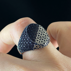 Turkish Handmade 925 Sterling Silver Men Ring