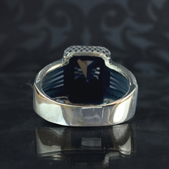 Black Onyx Gemstone 925 Solid Silver Men Ring