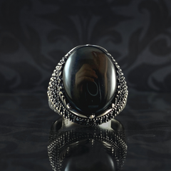 Black Onyx Gemstone 925 Sterling Silver Men Handmade Ring