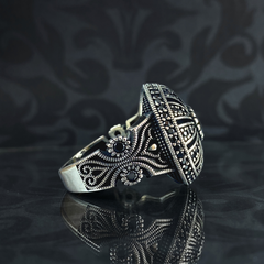 Turkish Handmade 925 Sterling Silver Men Ring