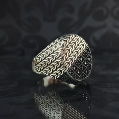 Turkish Handmade 925 Sterling Silver Men Ring