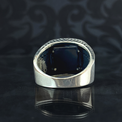 Black Onyx Stone 925 Sterling Silver Men Ring