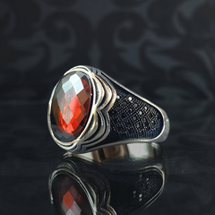 Red Ruby Stone 925 Sterling Silver Turkish Ring