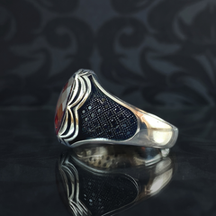 Red Ruby Stone 925 Sterling Silver Turkish Ring