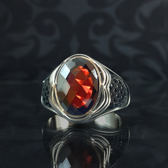 Red Ruby Stone 925 Sterling Silver Turkish Ring