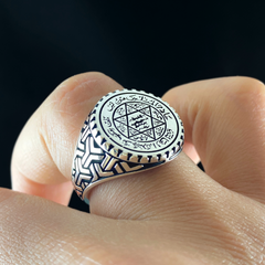 Classic Seal Of Solomon 925 Sterling Silver Vintage Ring