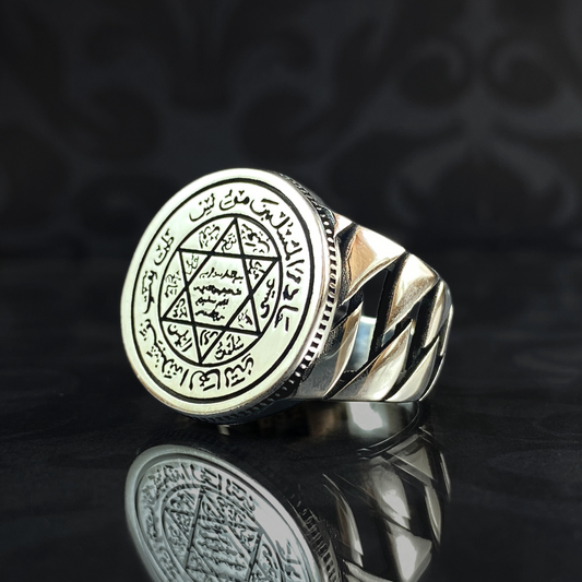 Seal Of Solomon 925 Sterling Silver Men Handmade Ring