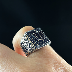 Scales of Justice 925 Sterling Silver Ring, Gift For Lawyer