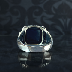 Black Onyx Stone 925 Sterling Silver Men Handmade Ring