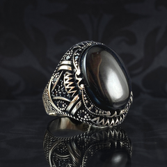 Men Handmade Onyx Gemstone 925 Sterling Silver Ring