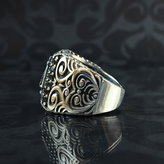 Scales of Justice 925 Sterling Silver Ring, Gift For Lawyer