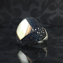 925 Sterling Silver Turkish Handmade Men Ring