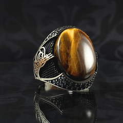 Ottoman Sign 925 Sterling Silver Men Handmade Ring