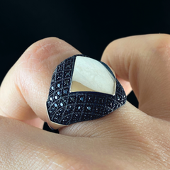 925 Sterling Silver Turkish Handmade Men Ring