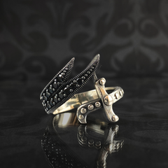 Zulfigar Sword 925 Sterling Silver Men Ring