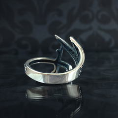 Zulfigar Sword 925 Sterling Silver Men Ring