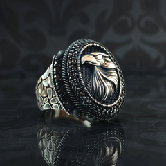 Eagle Men Handmade 925 Sterling Silver Animal Ring