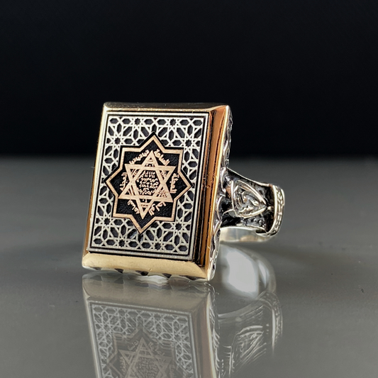 Seal Of Solomon 925 Sterling Silver Men Ring