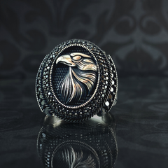 Eagle Men Handmade 925 Sterling Silver Animal Ring