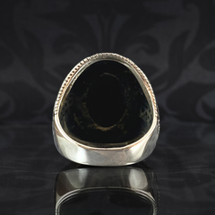 Black Onyx Stone 925 Sterling Silver Men Ring