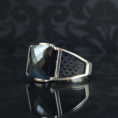 Black Onyx Gemstone 925 Silver Men Ring