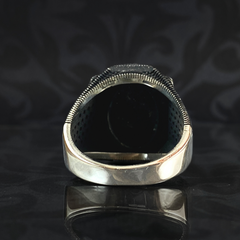 Men Handmade 925 Silver Black Onyx Stone Ring