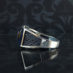 Black Onyx Gemstone 925 Silver Men Ring